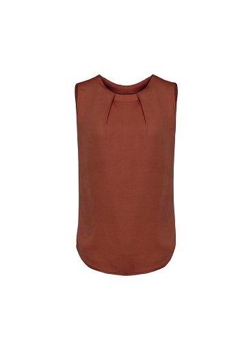 Picture of Biz Corporates Ladies Estelle Sleeveless Pleat Blouse