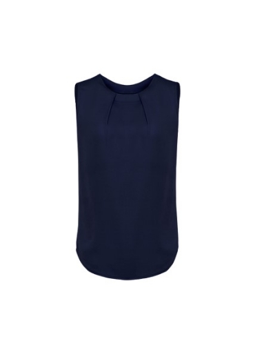 Picture of Biz Corporates Ladies Estelle Sleeveless Pleat Blouse