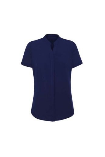 Picture of Biz Corporates Ladies Juliette Plain Shirt Short Sleeve 100% Polyester