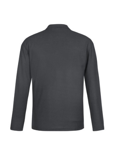 Picture of Biz Collection Mens Long Sleeve Crew Polo Shirt 65% Polyester 35% Cotton