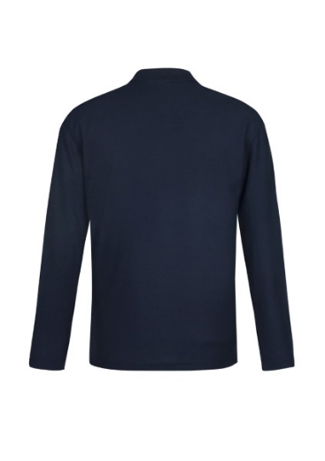 Picture of Biz Collection Mens Long Sleeve Crew Polo Shirt 65% Polyester 35% Cotton