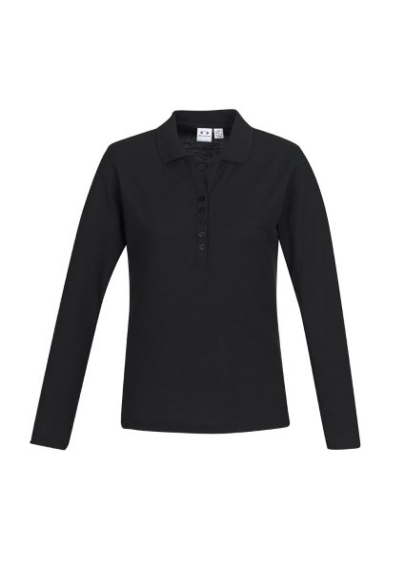 Picture of Biz Collection Ladies Long Sleeve Crew Polo Shirt 65% Polyester 35% Cotton