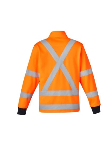 Picture of Syzmik Unisex 1/2 Zip Fleece Jumper with X Pattern Rail Reflective Tape
