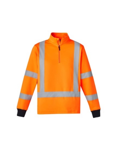 Picture of Syzmik Unisex 1/2 Zip Fleece Jumper with X Pattern Rail Reflective Tape