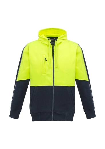 Picture of Syzmik Unisex Hi Vis Full Zip Fleece Hoodie