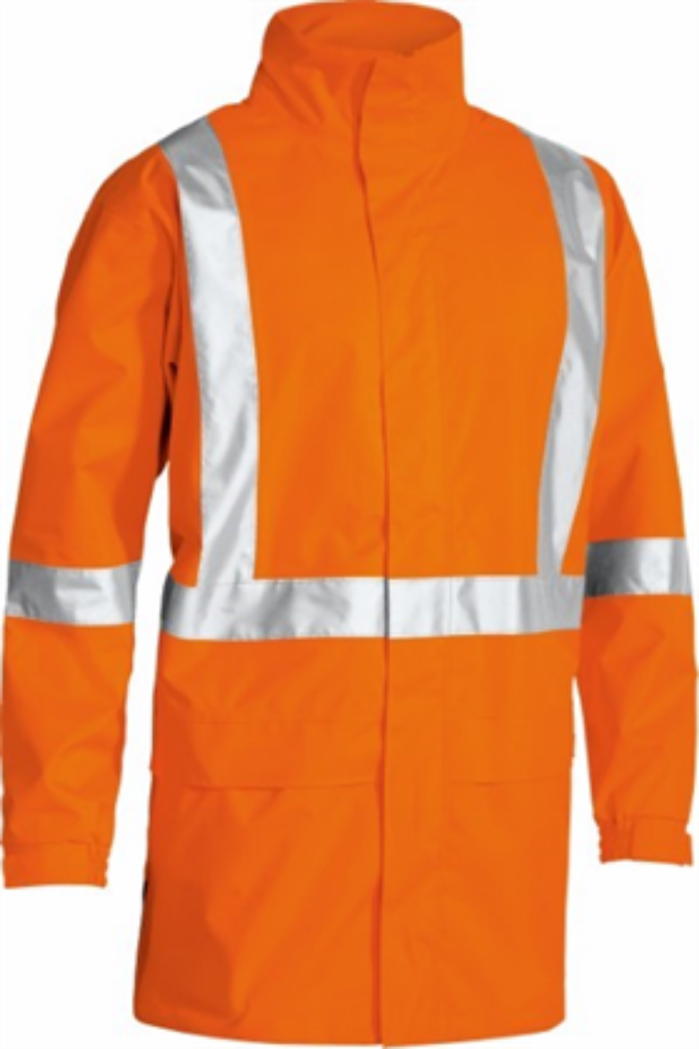 Picture of Bisley Rain Jacket with X Pattern Rail Reflective