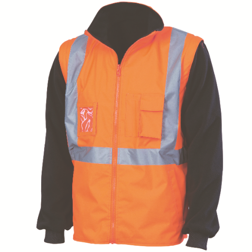 Picture of DNC 4 In 1 Jacket Zip Off Sleeve Reversible Vest X Pattern Reflective