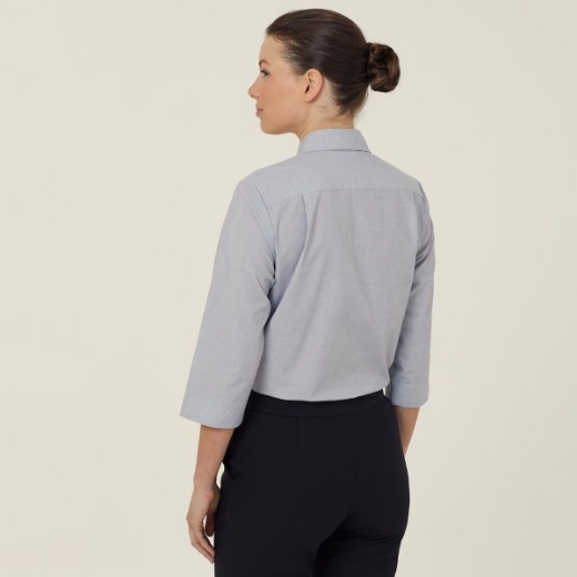 Picture of NNT Ladies Poly Cotton End on End 3/4 Sleeve Shirt