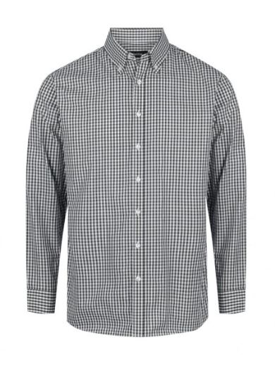 Picture of Identitee Mens Miller Long Sleeve Gingham Shirt