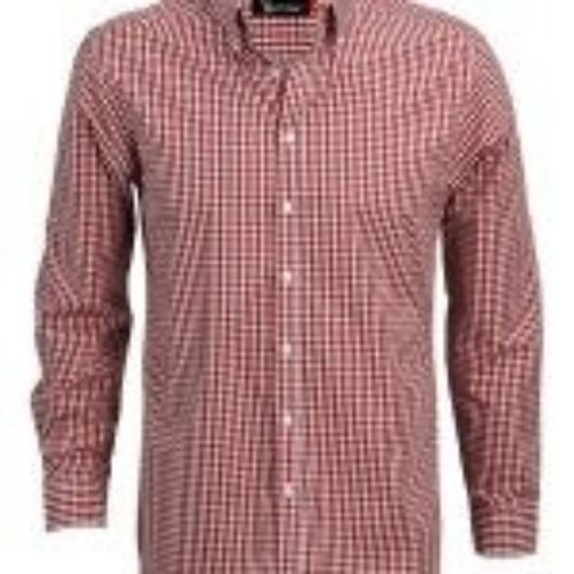 Picture of Identitee Mens Miller Long Sleeve Gingham Shirt