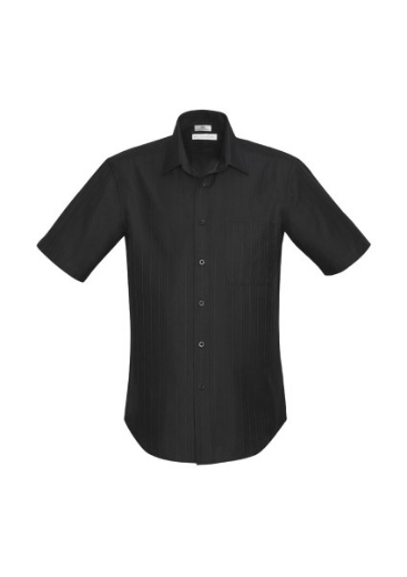 Picture of Biz Collection Mens Preston Shirt Short Sleeve 65% Polyester 35% Cotton