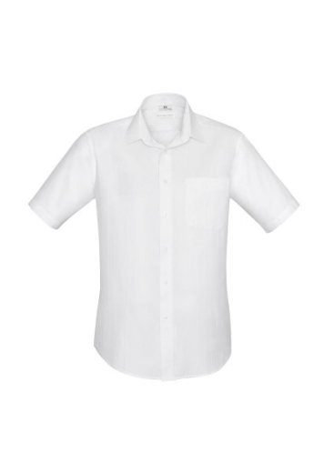 Picture of Biz Collection Mens Preston Shirt Short Sleeve 65% Polyester 35% Cotton
