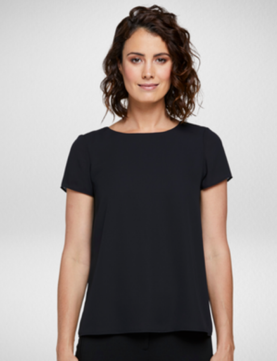 Picture of Corporate Reflections Ladies Harmony loose fit blouse Short Sleeve