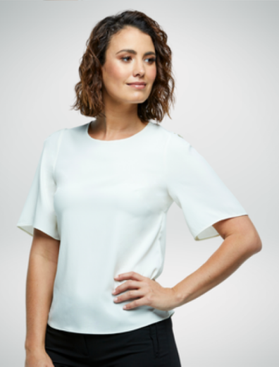 Picture of Corporate Reflections Ladies Echo loose fit blouse Short Sleeve