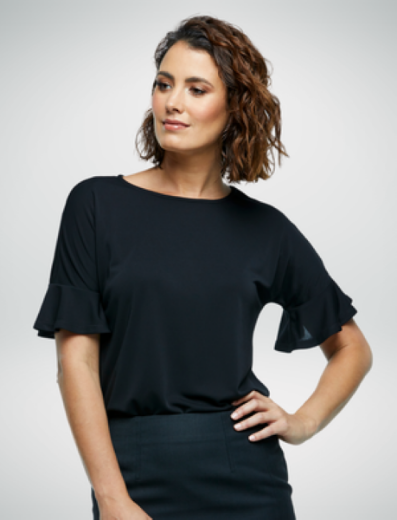 Picture of Corporate Reflections Ladies Belle loose fit blouse Short Sleeve