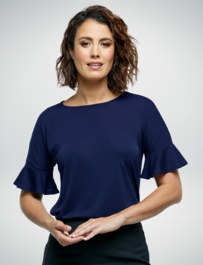 Picture of Corporate Reflections Ladies Belle loose fit blouse Short Sleeve