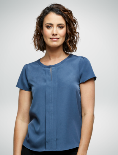 Picture of Corporate Reflections Ladies Gemini fitted Blouse Short Sleeve