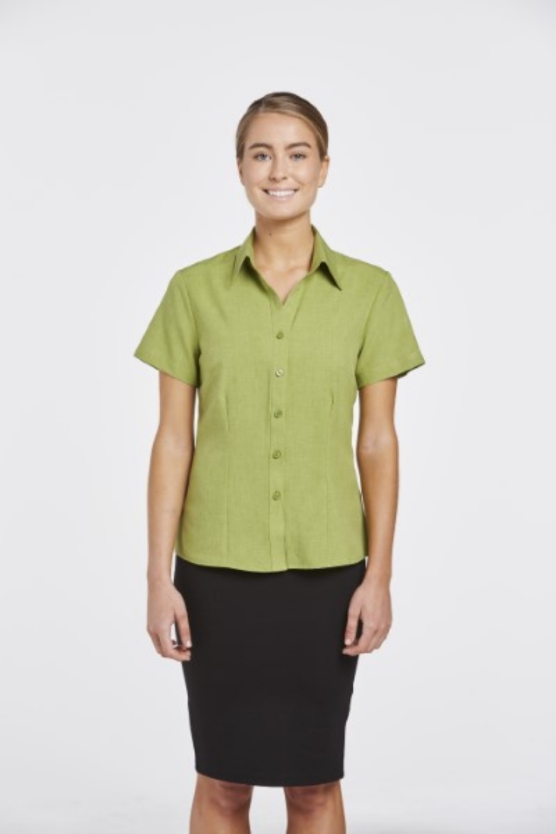Picture of Corporate Reflections Ladies Climate Smart Blouse Semi Fit Short Sleeve
