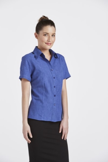 Picture of Corporate Reflections Ladies Climate Smart Blouse Semi Fit Short Sleeve