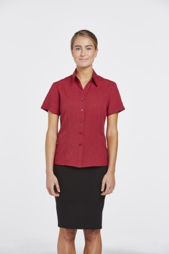 Picture of Corporate Reflections Ladies Climate Smart Blouse Semi Fit Short Sleeve