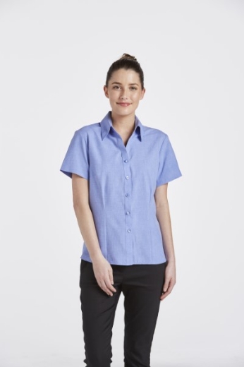 Picture of Corporate Reflections Ladies Climate Smart Blouse Semi Fit Short Sleeve