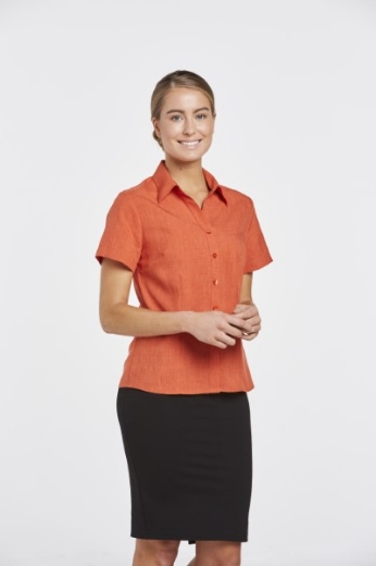 Picture of Corporate Reflections Ladies Climate Smart Blouse Semi Fit Short Sleeve