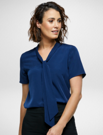 Picture of Corporate Reflections Ladies Willow loose fit blouse short sleeve