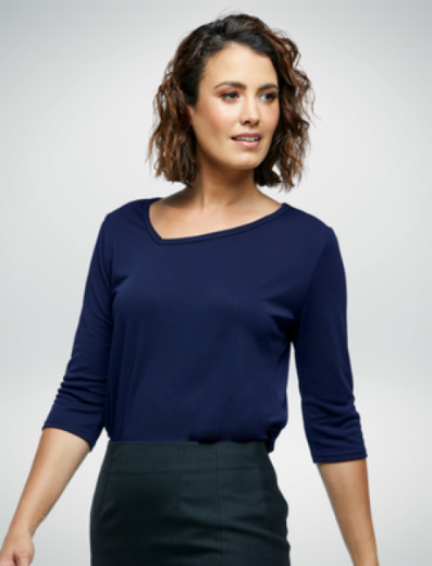 Picture of Corporate Reflections Ladies Aries loose fit blouse Short Sleeve