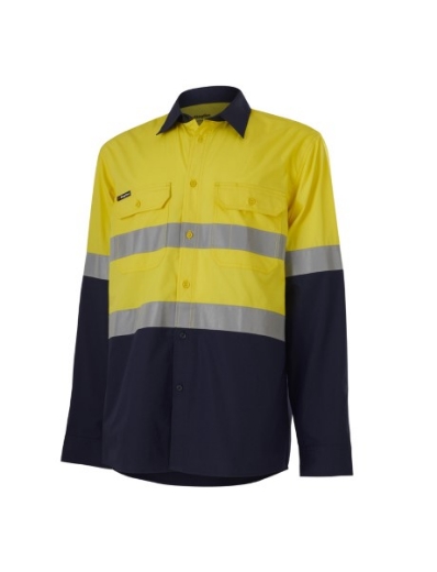 Picture of King Gee WC Vented Spliced Shirt Taped Long Sleeve