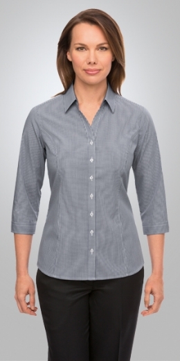Picture of City Collection Ladies Blouse Pippa Check 3/4 Sleeve