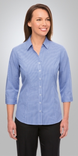 Picture of City Collection Ladies Blouse Pippa Check 3/4 Sleeve
