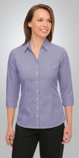 Picture of City Collection Ladies Blouse Pippa Check 3/4 Sleeve