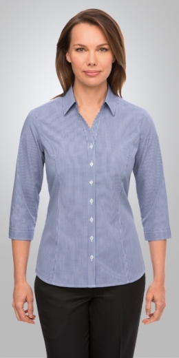 Picture of City Collection Ladies Blouse Pippa Check 3/4 Sleeve
