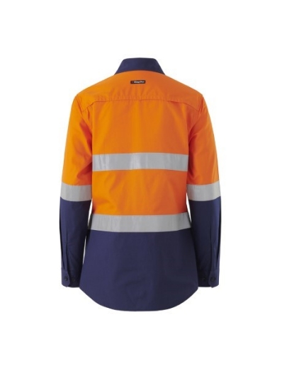 Picture of King Gee Ladies Workcool Vented Spliced Shirt Taped Long Sleeve