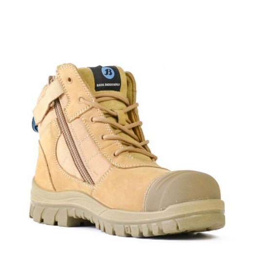 Picture of Bata Zippy Zip Side Lace Up Boot Wheat