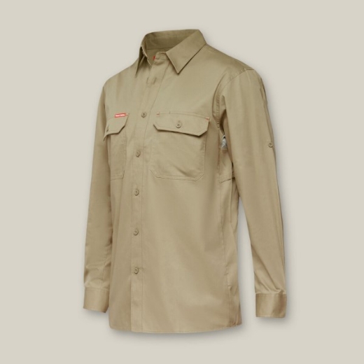 Picture of Hard Yakka Cotton Drill Ventilated Shirt Long Sleeve