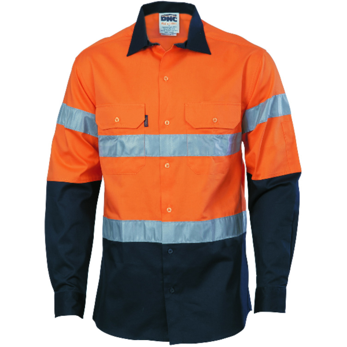 Picture of DNC Cotton Drill Shirt Long Sleeve 2 Hoop Reflective Tape