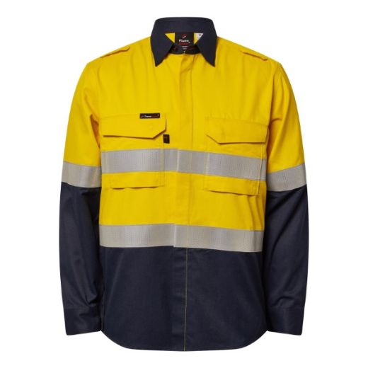 Picture of Flame Buster ARC Flash Shirt with Perforated Reflective Tape HRC 2 ATPV 8+ cal/cm2