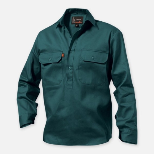 Picture of King Gee Closed Front Drill Shirt Long Sleeve