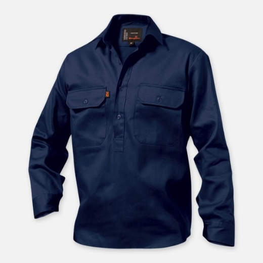 Picture of King Gee Closed Front Drill Shirt Long Sleeve