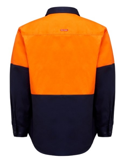 Picture of Hard Yakka Long Sleeve Hi Vis 2 Tone Cotton Drill Shirt