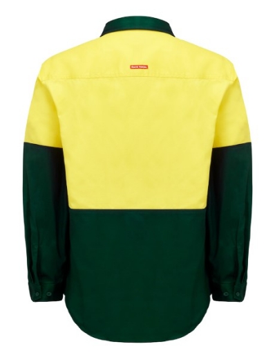 Picture of Hard Yakka Long Sleeve Hi Vis 2 Tone Cotton Drill Shirt
