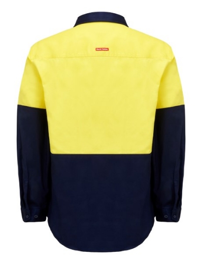 Picture of Hard Yakka Long Sleeve Hi Vis 2 Tone Cotton Drill Shirt