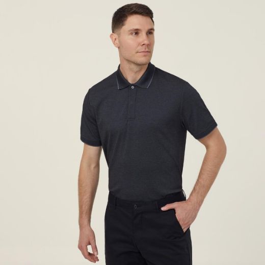 Picture of NNT Mens Textured Cotton Poly Short Sleeve Polo
