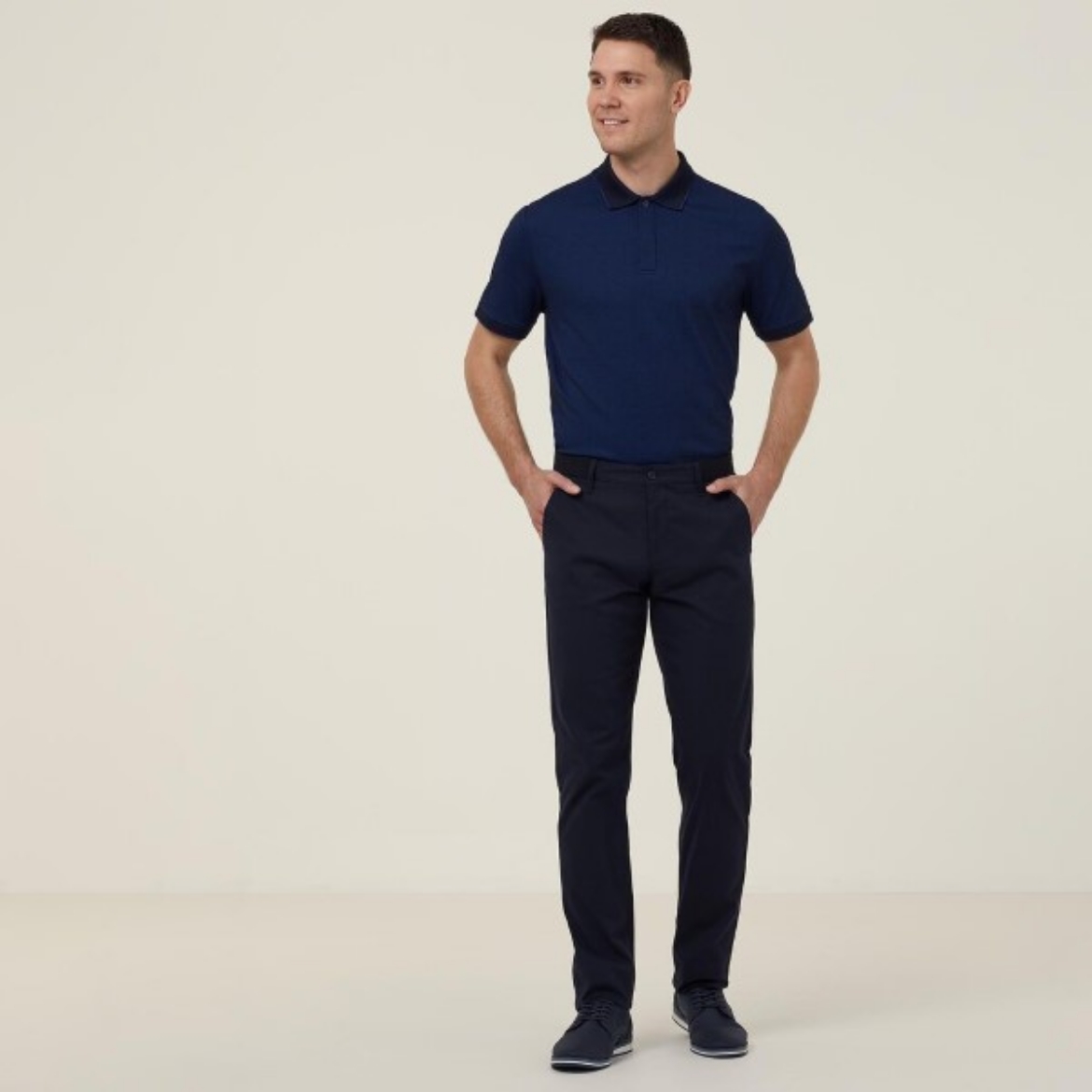 Picture of NNT Mens Textured Cotton Poly Short Sleeve Polo