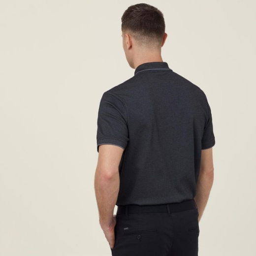 Picture of NNT Mens Textured Cotton Poly Short Sleeve Polo
