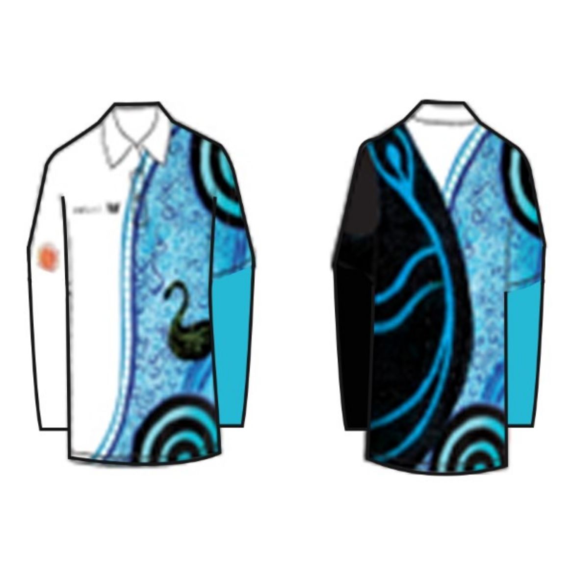 Picture of Sublimated Mens Polo Shirt Long Sleeve Swan Old Design 2023
