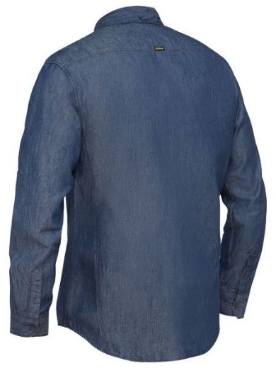 Picture of Bisley Mens Long Sleeve Denim Work Shirt