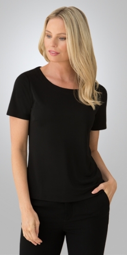 Picture of City Collection Ladies Smart Knit Short Sleeve Top