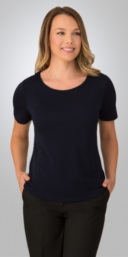 Picture of City Collection Ladies Smart Knit Short Sleeve Top